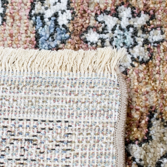 Teppich für Wohn- & Schlafzimmer mit Blumenverzierungen bunt