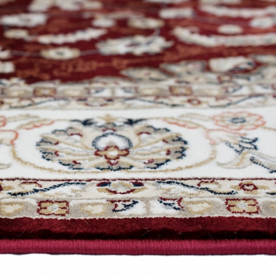 Eleganter Orientteppich mit wunderschönen Verzierungen | OEKO-TEX | in rot