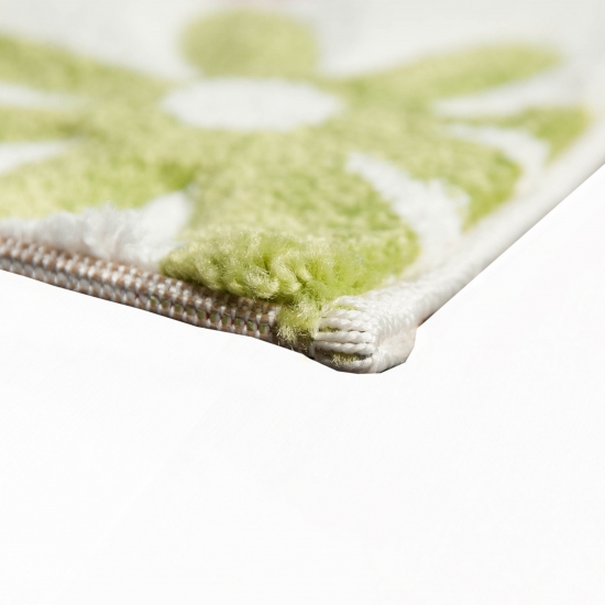 Farbenfroher Schmetterling-Teppich für Kinderzimmer in creme
