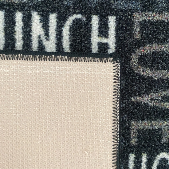 Küchenläufer I Gelrücken I Schriftzug I beige, weiß