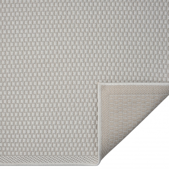 Einfarbiger 3D-Effekt-Teppich in creme für den Innen- und Außenbereich