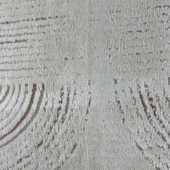 Wohnzimmer Teppich 3d-Effekt mit gestreiftem Muster in Creme Grau