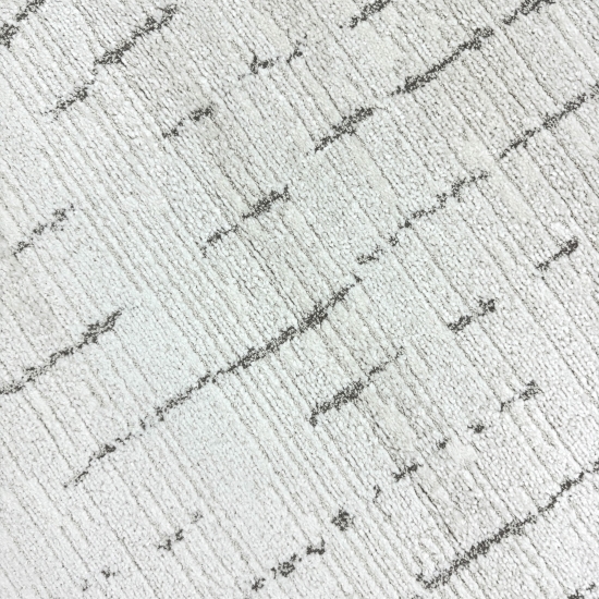 Wohnzimmer Teppich Schlafzimmer weich Strichmuster - creme mit grauen Streifen