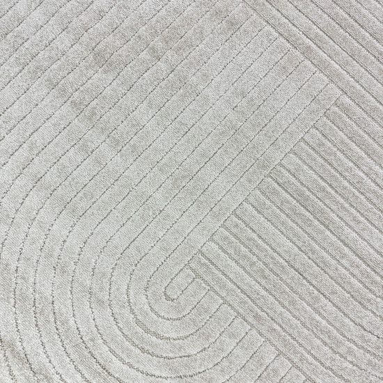 Moderner Outdoor Teppich Wetterfest Terrasse Balkon Boho-Style hochwertig pflegeleicht Beige