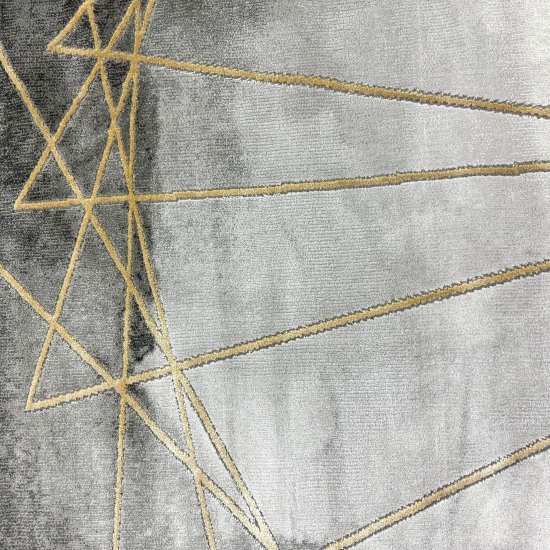 Teppich mit Marmormuster und goldenen Linien: Zeitlose Eleganz mit edlen Akzenten