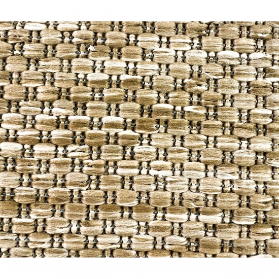 In- und Outdoorteppich Niedrigflor wetterfest einfarbig in Beige
