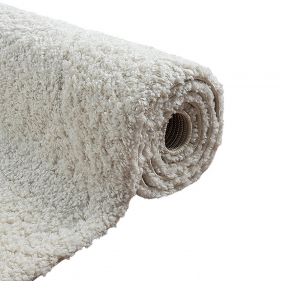 Preview: Hochflor Teppich creme mit Rautenmuster weich modern für Wohnzimmer Schlafzimmer Preview: Hochflor Teppich creme mit Rautenmuster weich modern für Wohnzimmer Schlafzimmer