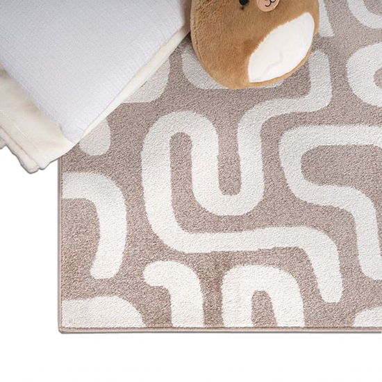 Kinderzimmerteppich im Linienmuster– weich & robust