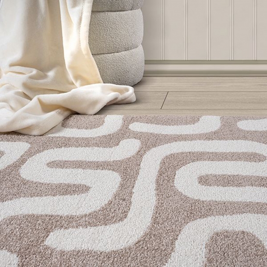 Preview: Kinderzimmerteppich im Linienmuster– weich & robust Preview: Kinderzimmerteppich im Linienmuster– weich & robust