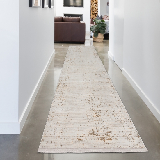 Preview: Abstrakter Wohnzimmer-Teppich| hochwertig & elegant| gold-weiß Preview: Abstrakter Wohnzimmer-Teppich| hochwertig & elegant| gold-weiß