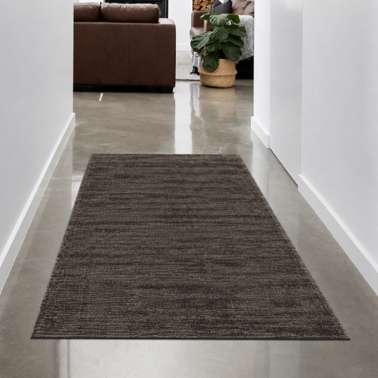 Design Teppich Handgefertigt Viskose Modern Elegant Taupe