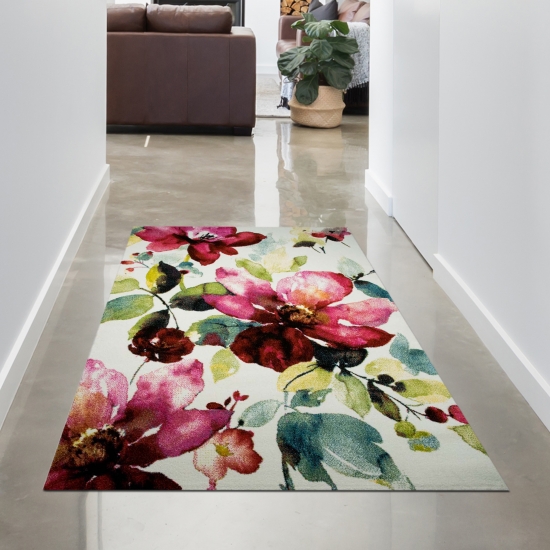 Designer Teppich Blumen