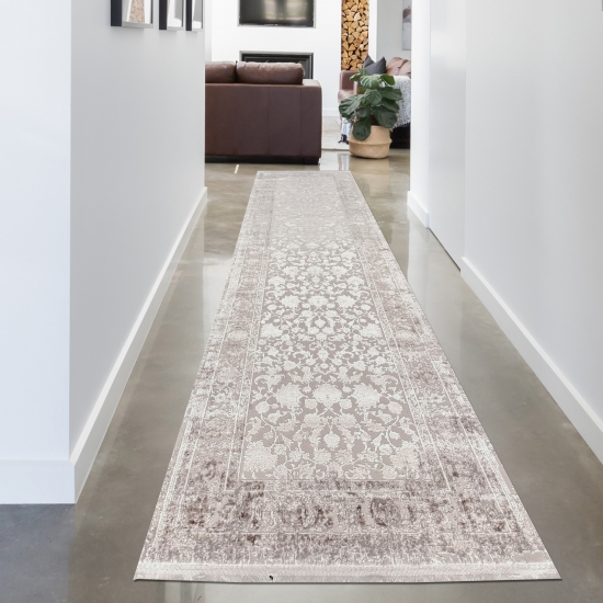 Preview: Edler Vintage Teppich Hochwertig & pflegeleicht für Wohnzimmer & Essbereich mit orientalischem Muster in creme Preview: Edler Vintage Teppich Hochwertig & pflegeleicht für Wohnzimmer & Essbereich mit orientalischem Muster in creme