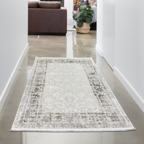 Preview: Vintage-Wollteppich orientalisch weich und pflegeleicht zeitlos elegant für Wohnzimmer & Schlafzimmer in Grau Preview: Vintage-Wollteppich orientalisch weich und pflegeleicht zeitlos elegant für Wohnzimmer & Schlafzimmer in Grau