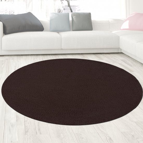 Preview: Weicher Teppich Hochflor Kuschelig Pflegeleicht Modern Wohnzimmer Schlafzimmer Esszimmer in Braun Preview: Weicher Teppich Hochflor Kuschelig Pflegeleicht Modern Wohnzimmer Schlafzimmer Esszimmer in Braun