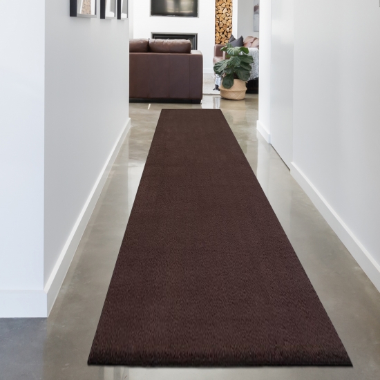 Preview: Weicher Teppich Hochflor Kuschelig Pflegeleicht Modern Wohnzimmer Schlafzimmer Esszimmer in Braun Preview: Weicher Teppich Hochflor Kuschelig Pflegeleicht Modern Wohnzimmer Schlafzimmer Esszimmer in Braun