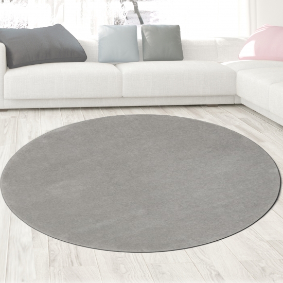 Teppich Silber modern Uni elegant zeitlos stilvoll