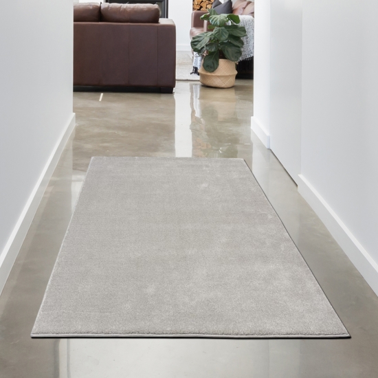 Teppich Silber modern Uni elegant zeitlos stilvoll