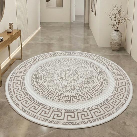 Preview: Teppich mit orientalischem Flair | luxuriös | weiß beige