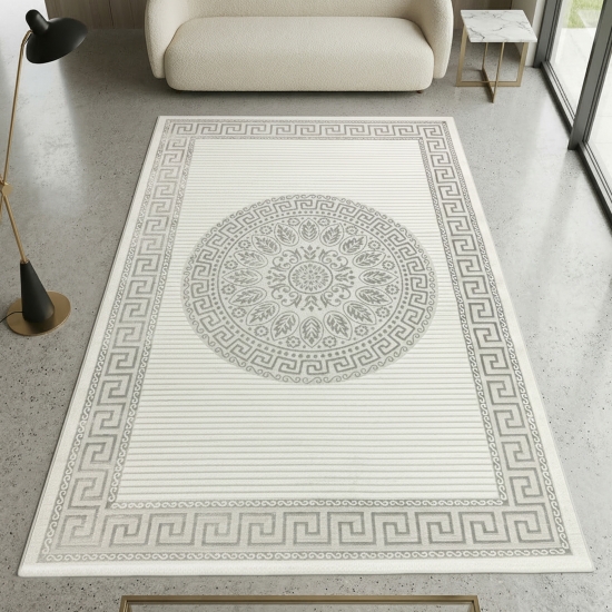 Teppich mit orientalischem Flair | luxuriös | grau anthrazit