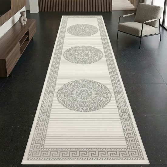 Preview: Teppich mit orientalischem Flair | luxuriös | grau anthrazit