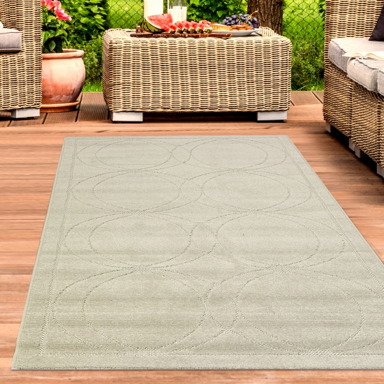 Orienttepich mit schönen Ornamenten | In- & Outdoor | in creme
