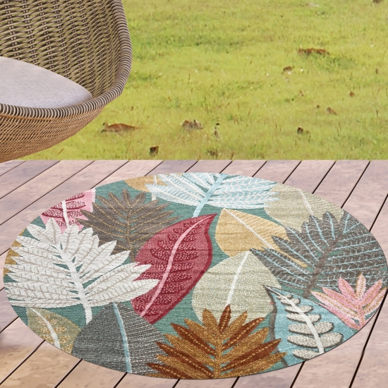 Preview: Outdoorteppich Teppich Außenbereich Blumen Muster 3d-Effekt wetterfest creme bunt Preview: Outdoorteppich Teppich Außenbereich Blumen Muster 3d-Effekt wetterfest creme bunt