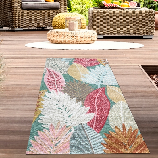 Preview: Outdoorteppich Teppich Außenbereich Blumen Muster 3d-Effekt wetterfest creme bunt Preview: Outdoorteppich Teppich Außenbereich Blumen Muster 3d-Effekt wetterfest creme bunt