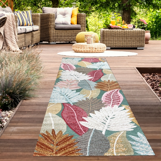 Preview: Outdoorteppich Teppich Außenbereich Blumen Muster 3d-Effekt wetterfest creme bunt Preview: Outdoorteppich Teppich Außenbereich Blumen Muster 3d-Effekt wetterfest creme bunt