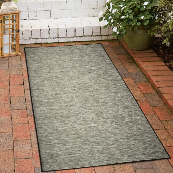Küchenteppich Indoor Teppich Outdoor Teppich beidseitig nutzbar anthrazit schwarz grau meliert