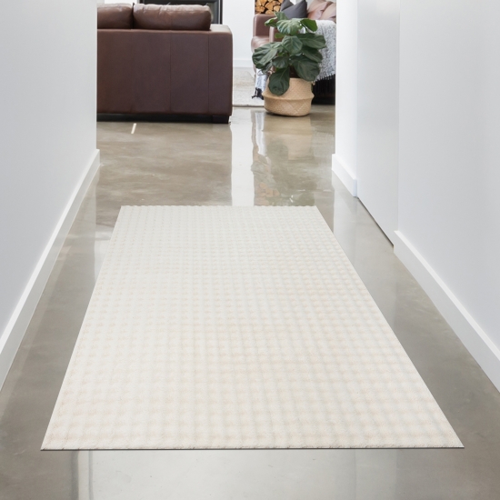 Schlafzimmerteppich Wohnzimmerteppich mittelflor weich kuschelig pflegeleicht strapazierfähig in beige