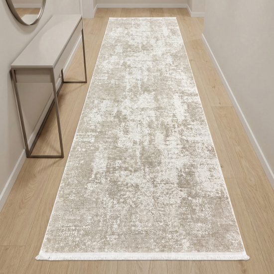 Preview: Teppich Used Look modern elegant Beige