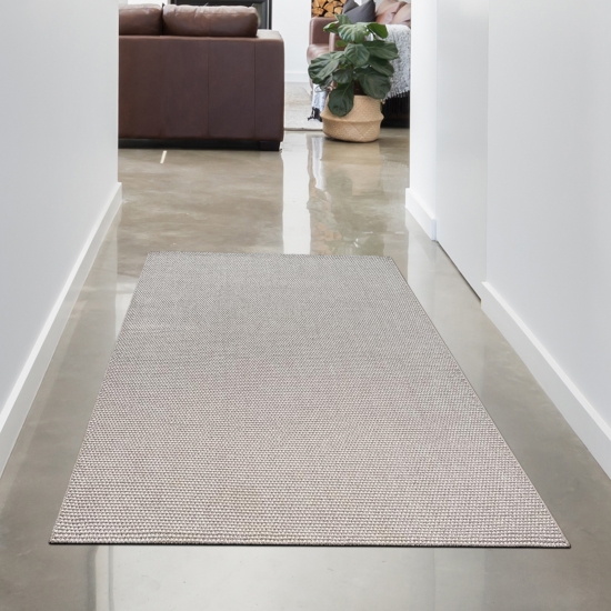 Preview: Teppich Wohnzimmer flach im schönem modernen Design in beige Preview: Teppich Wohnzimmer flach im schönem modernen Design in beige