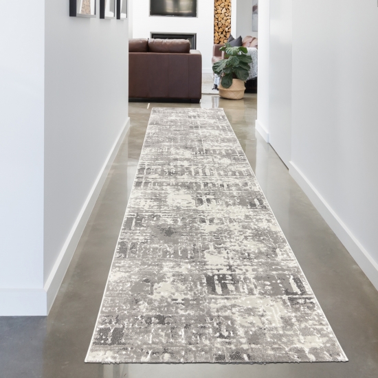 Preview: Designteppich mit Strukturmuster Grau Beige Creme Preview: Designteppich mit Strukturmuster Grau Beige Creme