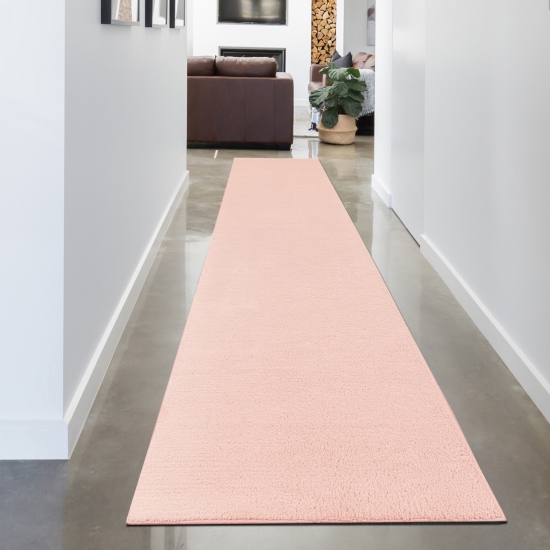 Preview: Moderner rosa Teppich samtig weich pflegeleicht für Kinderzimmer, Wohnzimmer, Schlafzimmer Preview: Moderner rosa Teppich samtig weich pflegeleicht für Kinderzimmer, Wohnzimmer, Schlafzimmer
