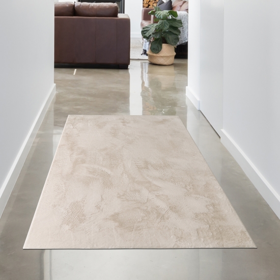 Preview: Teppich creme Hasenfell-Optik elegant weich mit feinem Schimmer modern Preview: Teppich creme Hasenfell-Optik elegant weich mit feinem Schimmer modern