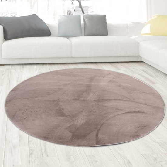 Preview: Teppich taupe Hasenfell-Optik elegant weich mit feinem Schimmer modern Preview: Teppich taupe Hasenfell-Optik elegant weich mit feinem Schimmer modern