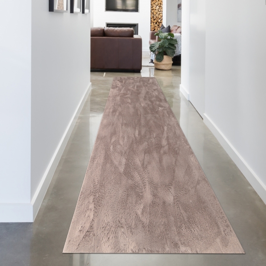 Preview: Teppich taupe Hasenfell-Optik elegant weich mit feinem Schimmer modern Preview: Teppich taupe Hasenfell-Optik elegant weich mit feinem Schimmer modern