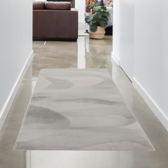 Preview: Teppich grau Hasenfell-Optik elegant weich mit feinem Schimmer modern Preview: Teppich grau Hasenfell-Optik elegant weich mit feinem Schimmer modern