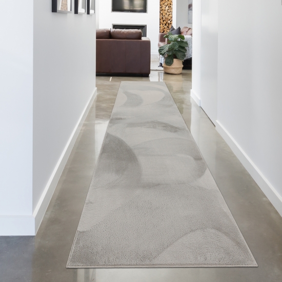 Preview: Teppich grau Hasenfell-Optik elegant weich mit feinem Schimmer modern Preview: Teppich grau Hasenfell-Optik elegant weich mit feinem Schimmer modern