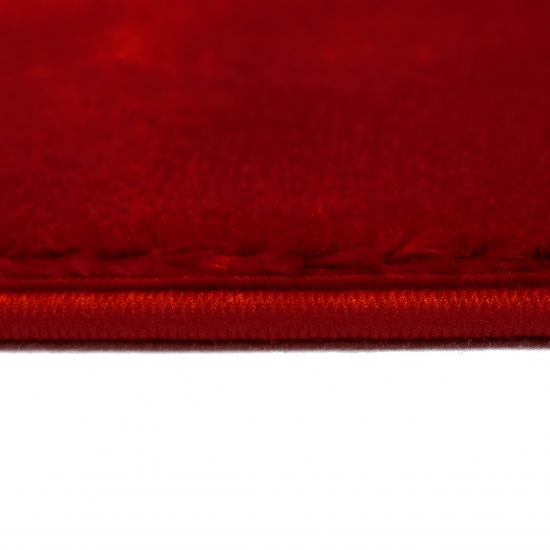 Preview: Badematte Badgarnitur Set 2-teilig waschbar rutschfest in rot