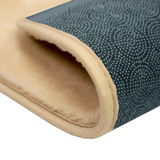 Preview: Badematte Badgarnitur Set 2-teilig Duschvorleger Badteppich waschbar beige