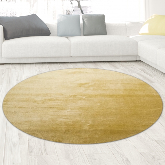 Wohnzimmer Shaggy Teppich Flokati weicher Lang- & Hochflor - Gold