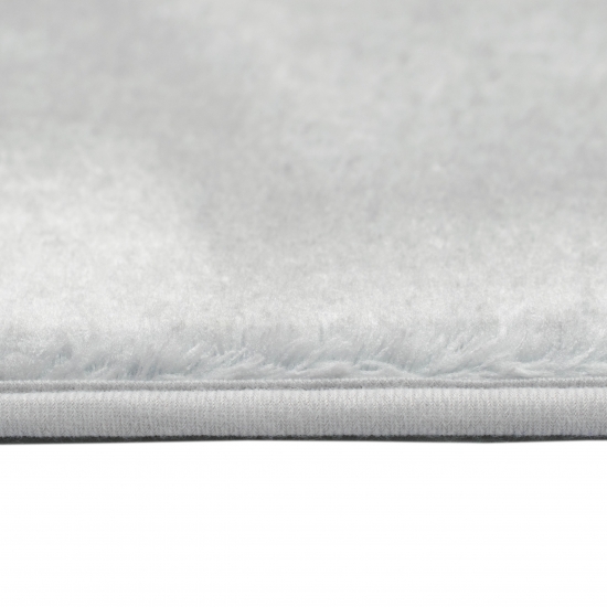 Preview: Badematte Badgarnitur Set 2-teilig Duschvorleger Badteppich waschbar grau