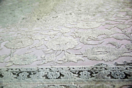 Teppich Orientteppich hochwertige Qualität Paisley Muster grau creme
