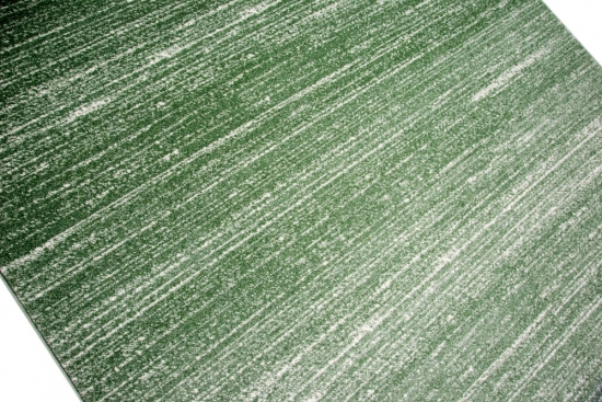 Moderner Teppich Wohnzimmerteppich Kurzflor uni grün meliert