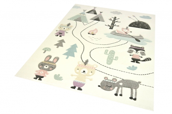 Preview: Spielteppich Kinderzimmer Teppich Camping Zelt Bären Berge Wohnwagen Tannen Fluss creme grau grün Preview: Spielteppich Kinderzimmer Teppich Camping Zelt Bären Berge Wohnwagen Tannen Fluss creme grau grün