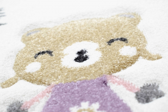 Preview: Spielteppich Kinderzimmer Teppich Camping Zelt Bären Berge Wohnwagen Tannen Fluss creme pink grau Preview: Spielteppich Kinderzimmer Teppich Camping Zelt Bären Berge Wohnwagen Tannen Fluss creme pink grau