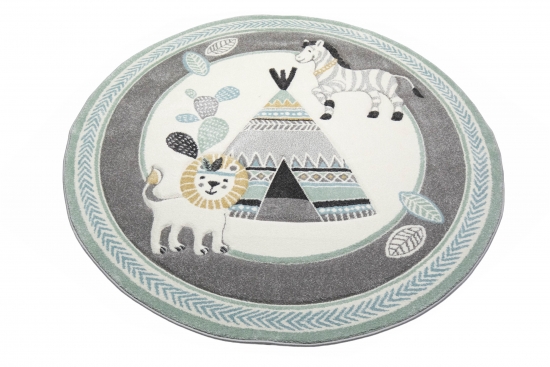 Preview: Spielteppich Kinderzimmer Kaktus Zebra Indianer Zelt Löwe gelb grau creme Preview: Spielteppich Kinderzimmer Kaktus Zebra Indianer Zelt Löwe gelb grau creme