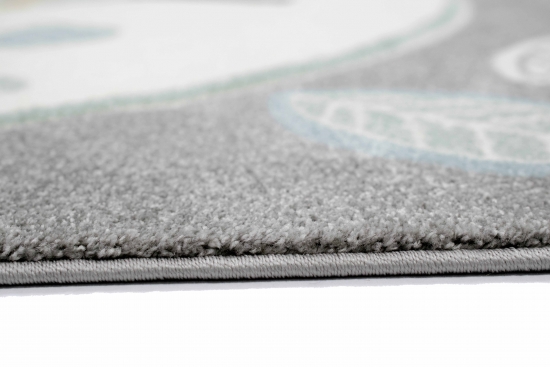 Spielteppich Kinderzimmer Kaktus Zebra Indianer Zelt Löwe gelb grau creme